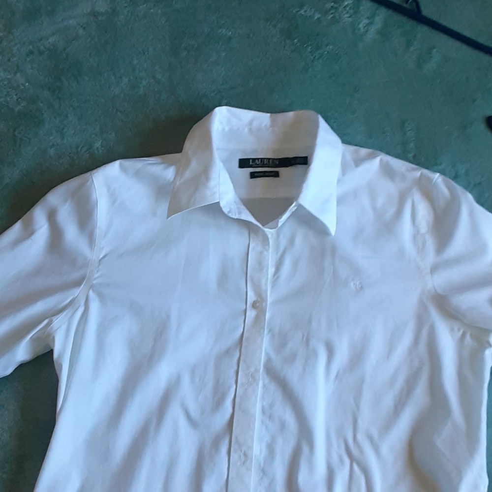 Nwot ladies Ralph Lauren white button up